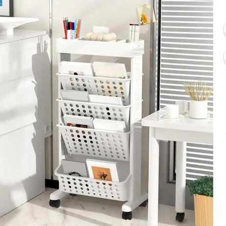 5 Tier Rolling Storage Cart With Wheels Storage cart Utility & Storage Carts
