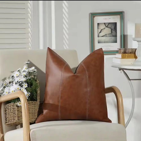Premium Quality Leather Throw Pillow Cases in Rectangular and Square Sizes