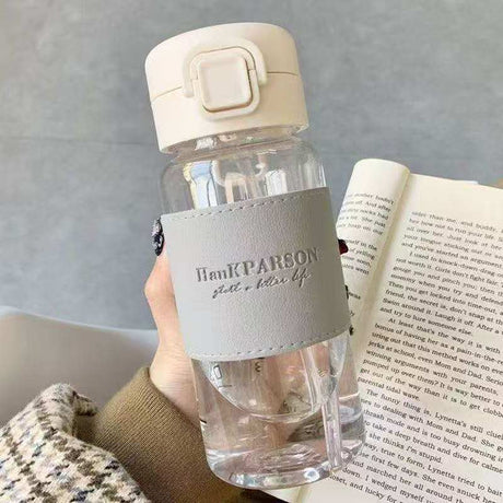 Acrylic Water Bottle With Straw 500ml Durable For Gym Goers Kitchenware Water Bottles