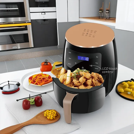 Nunix AF-06 Air Fryer 6L Electric Oil Free Cooker with Manual Control & Hot Wind Circulation
