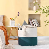 Cotton Rope Basket - Large Storage Basket with Handles