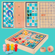 6in1 Wooden Board Game Set- Furaha Finds Kenya