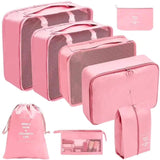Furaha Finds 8pcs Travel Luggage Organizer Set with Toiletry Bag
