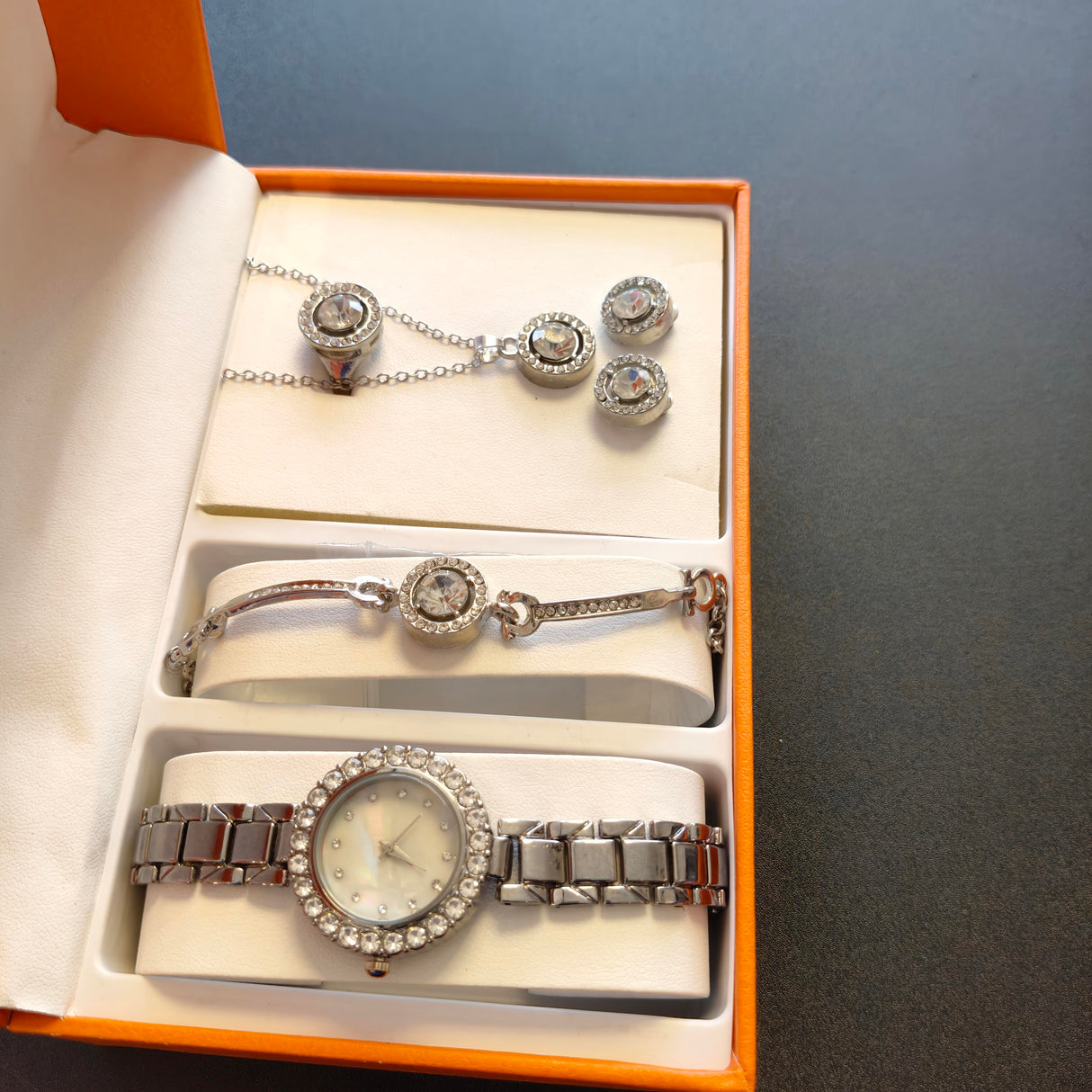 Luxury Ladies Watch and Jewelry Gift Set in Premium Box