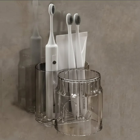 Acrylic Toothbrush Holder With Gargle Cup For Bathrooms Tooth brush holder Toothbrush Holders