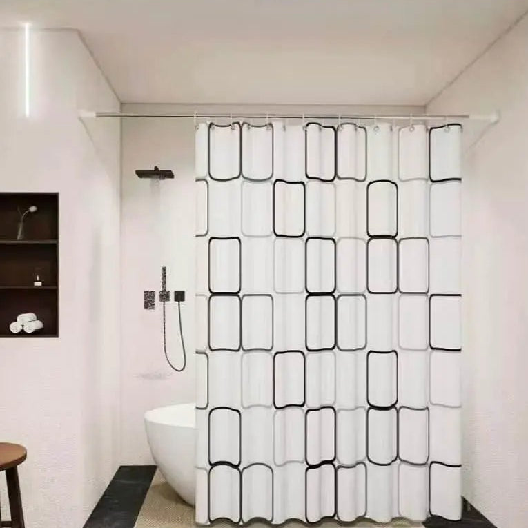Waterproof PEVA Shower Curtain With Hooks Bathroom Accessories Shower Curtains