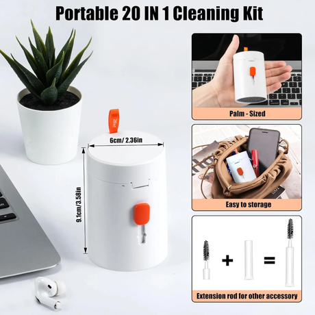 20-in-1 Multi-functional Cleaning Kit for Electronics, Earbuds, Keyboards & Accessories- Furaha Finds Kenya