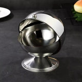 Spherical Stainless Steel Flip-Top Storage Jar Food storage container Food Storage Containers