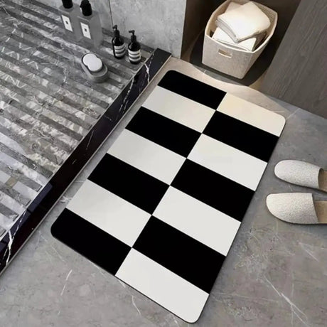 Absorbent Bathroom Mat Rug with Rubber Bottom Bath Mats & Rugs