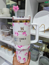 Original Love Shark Stanley Tumbler 1.18L Floral Edition with Straw & Topper- Furaha Finds Kenya