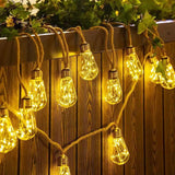 10M Vintage Hemp Rope Christmas Lights Bulbs & lights Lighting