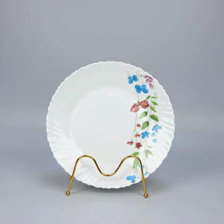 Flowered Dinner Plate Set – 6pcs Ceramic Floral Design Plates