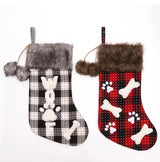 2pcs Christmas Décor Socks Set – Festive Hanging Stockings (37cm x 17cm)
