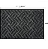 High Quality Non Slip Wear Resistant Rubber Doormat Dirt Trapping Rug 45x75cm