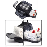 Waterproof Duffel Bag with Shoe Compartment and Backpack Straps