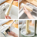 4pcs Long Bottle Cleaning Brushes with Wooden Handle