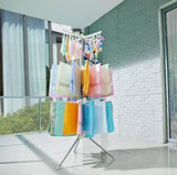 170cm High 3 Layer Metallic Laundry Dryer Stand Space-Saving Design