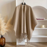 Fringe Poncho Wrap Shawl Cold essentials Scarves & Shawls