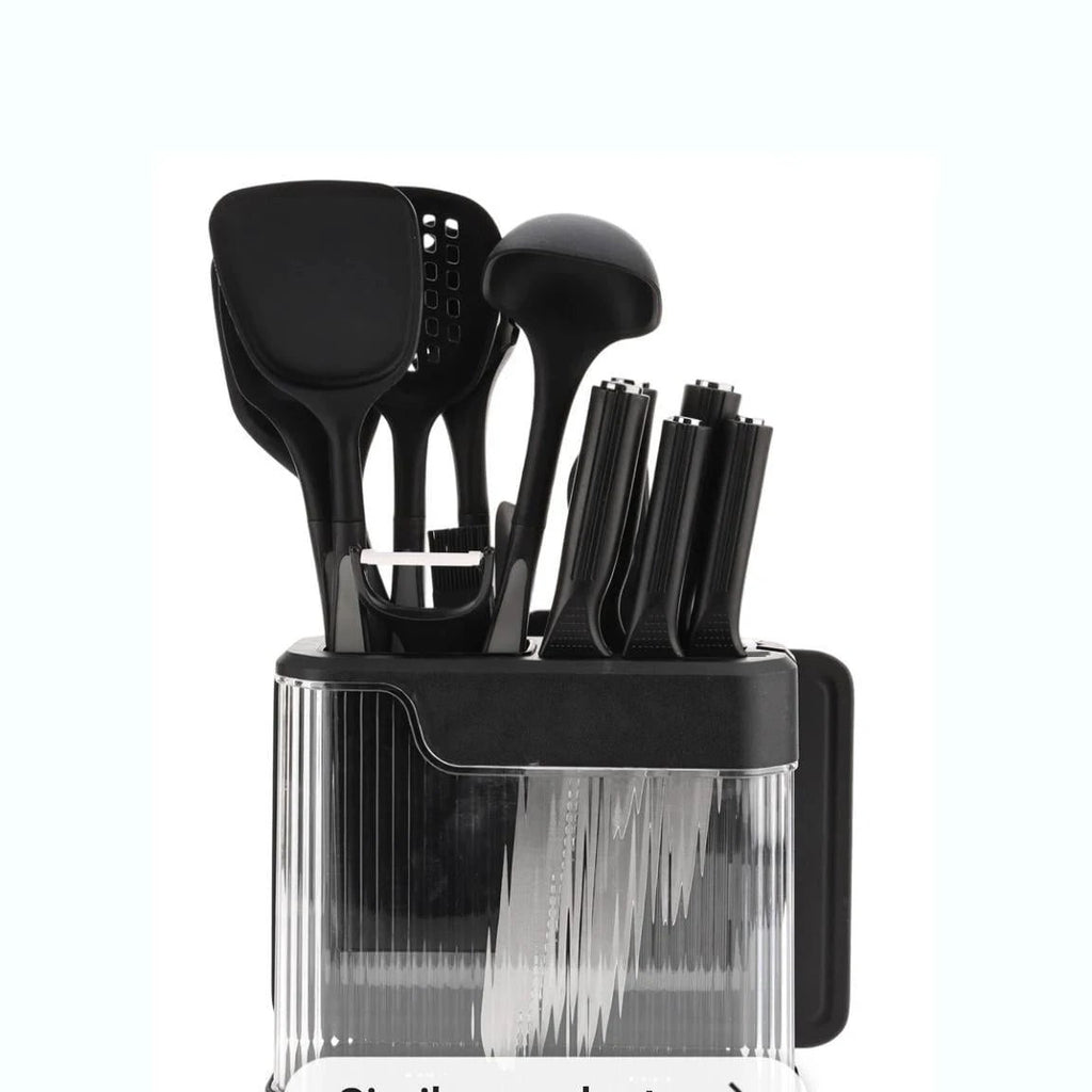 17pcs High Quality Silicone Kitchen Utensil Set – Heat Resistant 230°C with Knives, Tools, and Holder Uncategorized