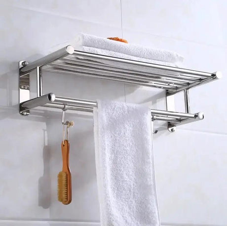 Double Layer Wall Mounted Towel Rack Home & Garden Towel Racks