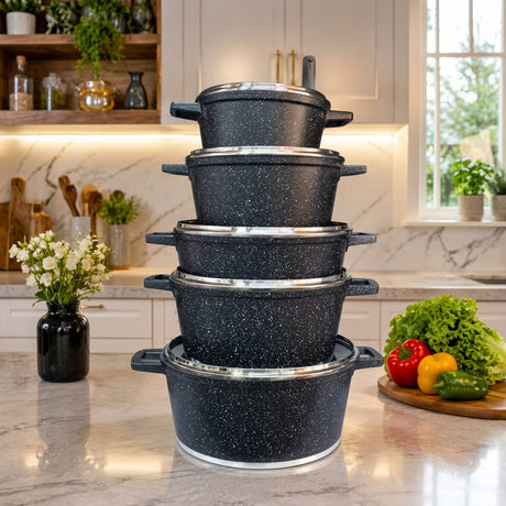 10pc Granite Non-Stick Cookware Set Cookware Set Cookware Sets