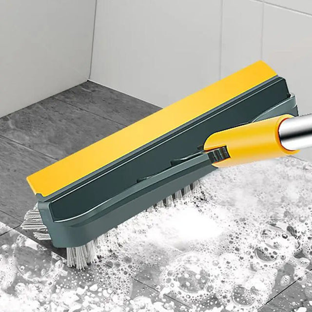 3 in 1 Floor Scrubbing Brush with Long Handle and 180° Rotating Head
