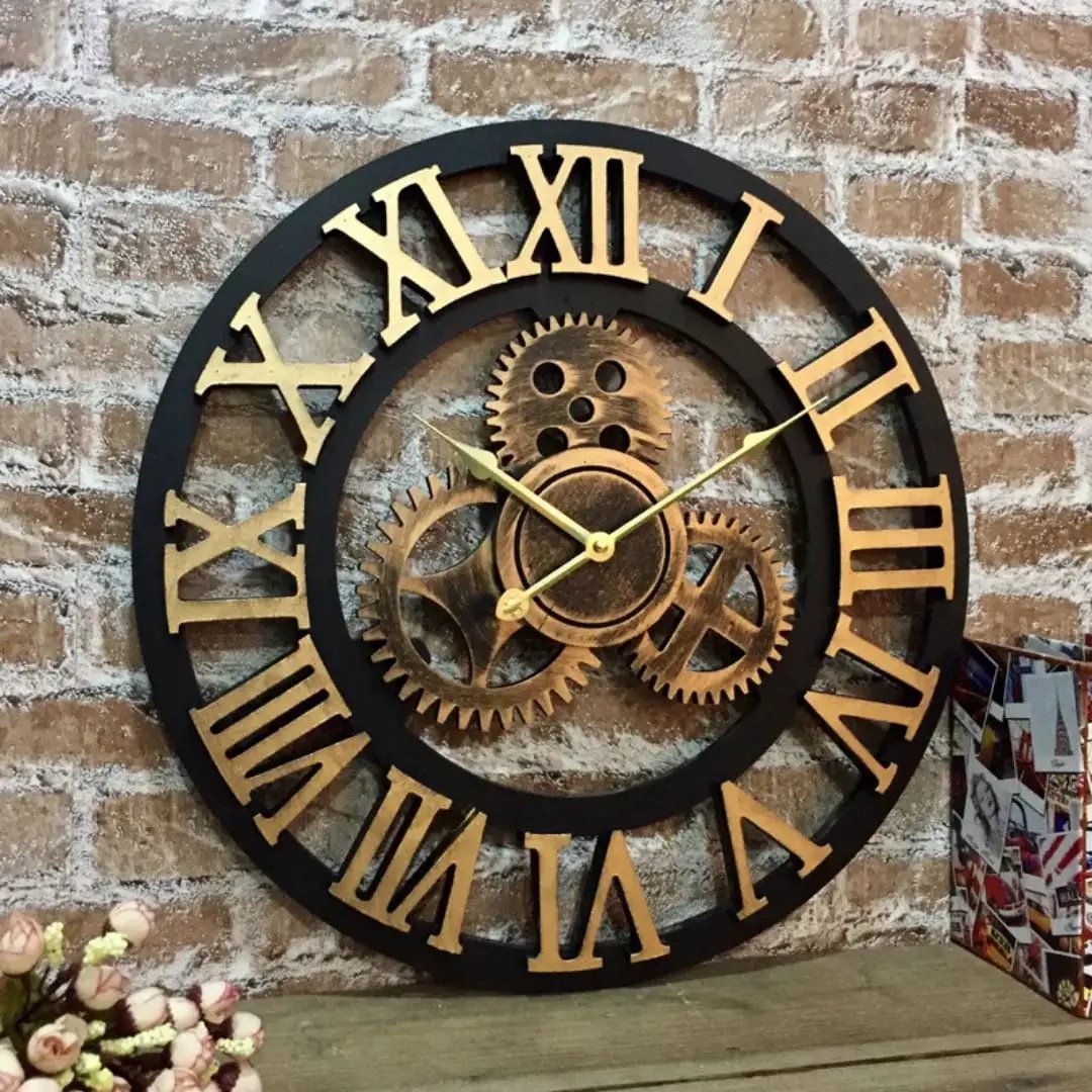 Vintage Non-Moving Gears Wall Clock Wall clock Wall Clocks