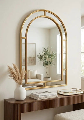 Arched Gold Frame Decorative Mirror Mirror Mirrors