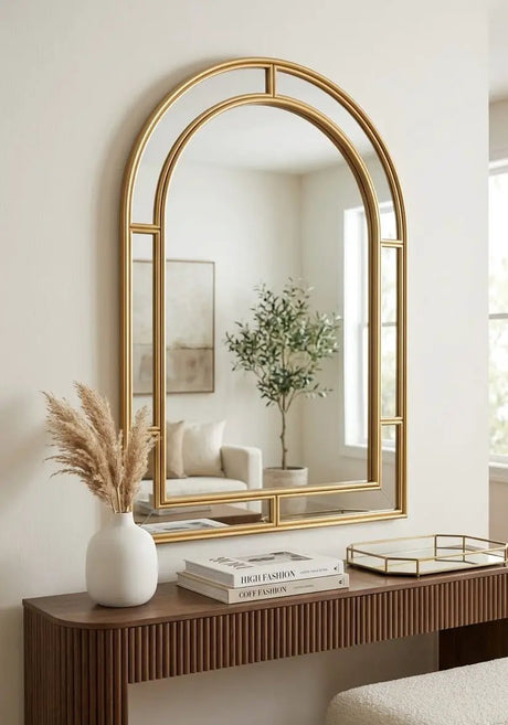 Arched Gold Frame Decorative Mirror Mirror Mirrors