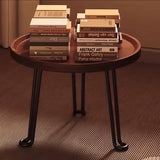 Mid-Century Metal & Wood Side Table 50×50×46cm with Hairpin Legs