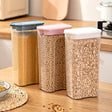 Kitchen Transparent Sealed Jar – Plastic Grain Storage Container with Airtight Lid