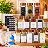 Glass Storage Jars Set 18 Piece For Home Cooks With Funnel Home & Garden Food Storage Containers