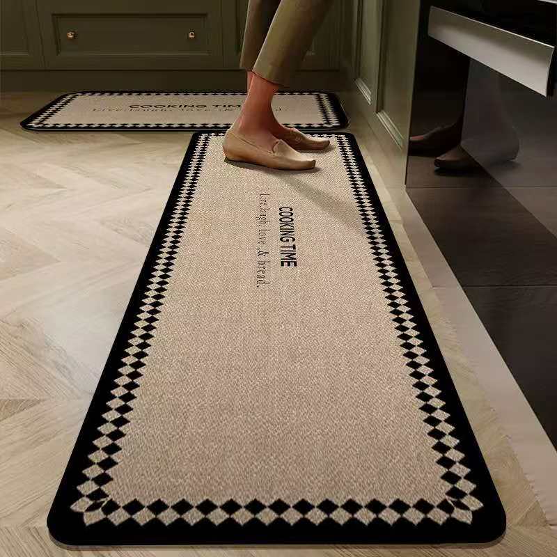 2 Pc Rubber Bottom Anti-Slip Kitchen Mat Set Kitchen mat Rugs