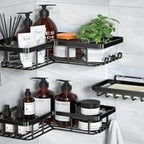 3pcs Heavy-Duty Shower Caddy Shelf Set for Bathroom Organization Bathroom Accessory Sets
