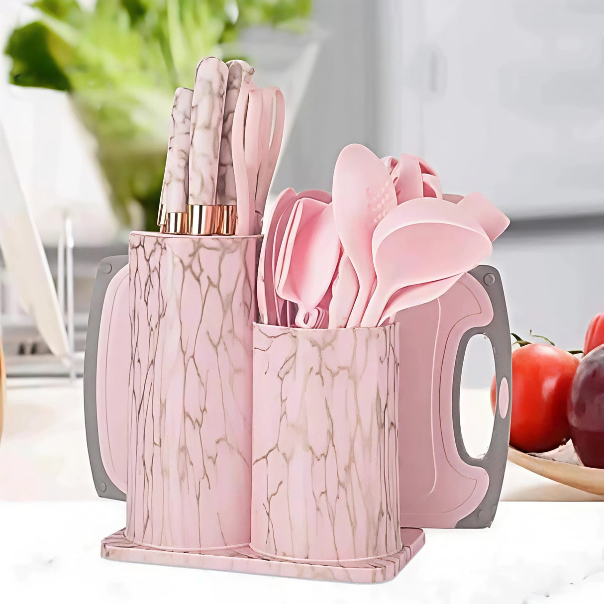 25pcs Silicone Spoon Set Kitchen & Dining Slotted Spoons