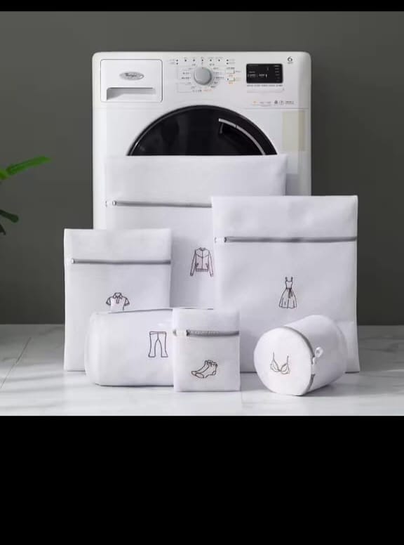 6pcs Zipper Mesh Laundry Bags – Durable Wash Bags for Delicates & Clothing Protection