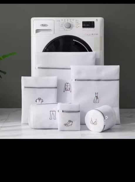 6pcs Zipper Mesh Laundry Bags – Durable Wash Bags for Delicates & Clothing Protection