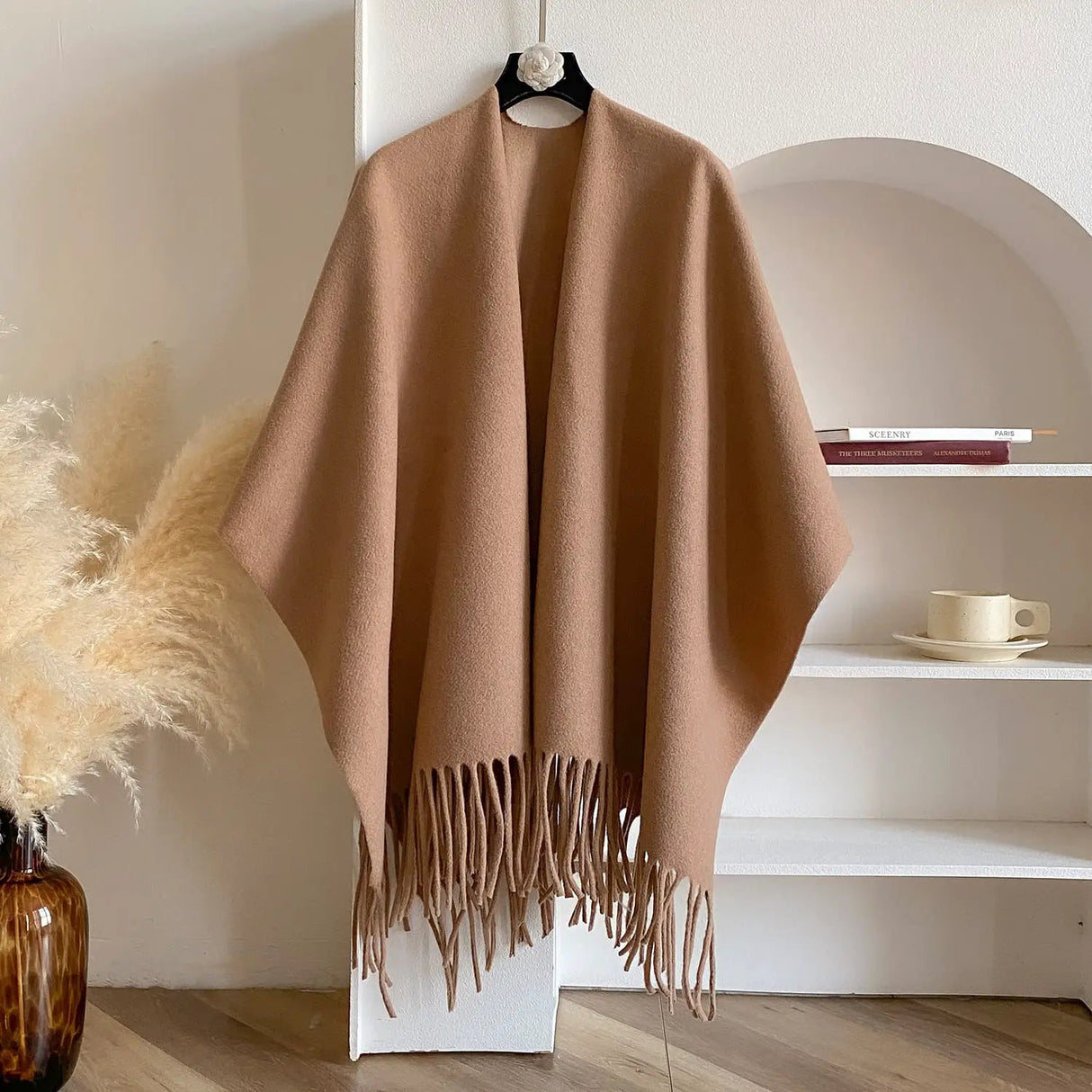 Fringe Poncho Wrap Shawl Cold essentials Scarves & Shawls