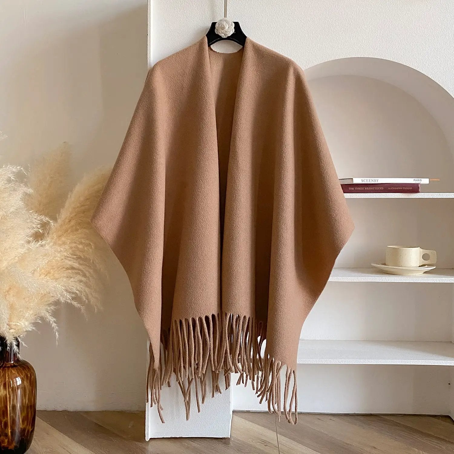 Fringe Poncho Wrap Shawl Cold essentials Scarves & Shawls