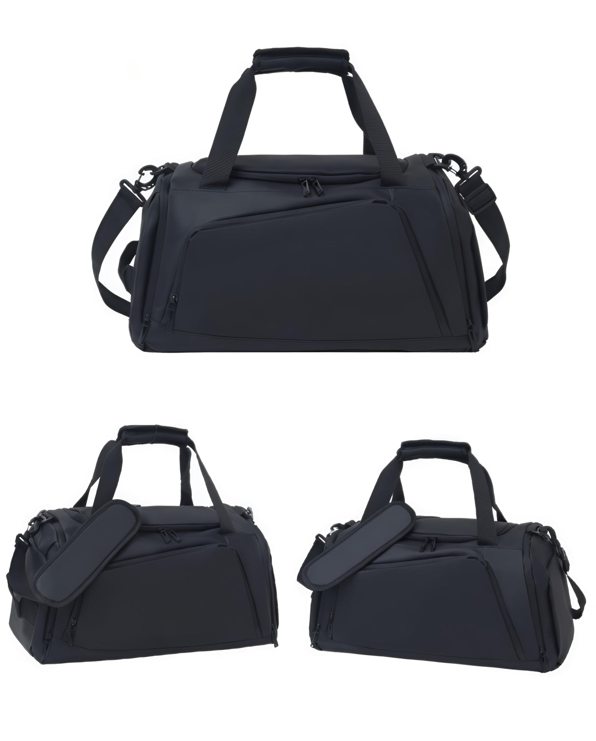 Waterproof Duffel Bag with Shoe Compartment and Backpack Straps
