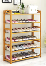 6 Layer Bamboo Shoe Rack