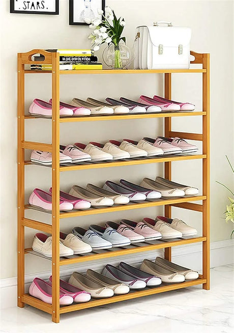 6 Layer Bamboo Shoe Rack