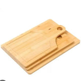 3-Piece Bamboo Cutting Board Set with Handle Cutting Boards