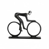 Modern Cyclist Black Figurine Sculptures & Statues