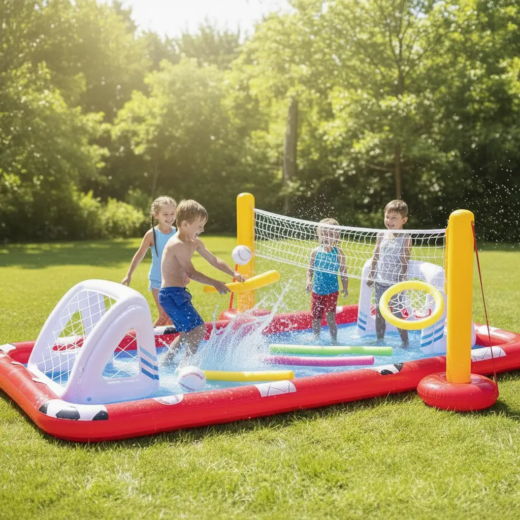 Splash, Score & Play Multi-Sport Inflatable Pool Uncategorized