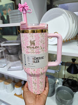 Original Love Shark Stanley Tumbler 1.18L Floral Edition with Straw & Topper- Furaha Finds Kenya