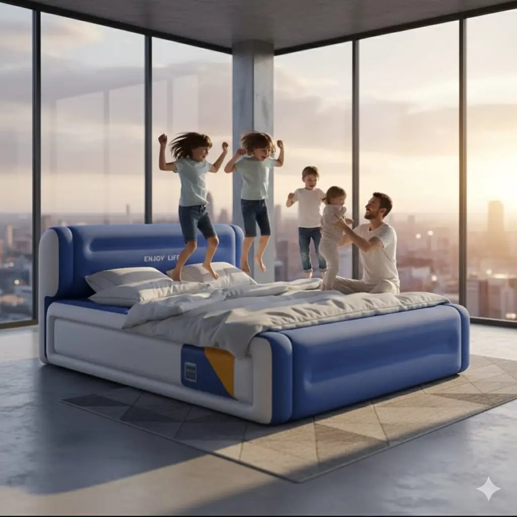 5x6 Inflatable Air Bed with Built-In Rechargeable Pump Air Beds