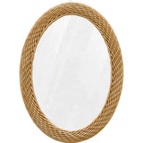 Big Size Modern Oval Rattan Bamboo Decorative Mirror 100x80cm Mirror Mirrors