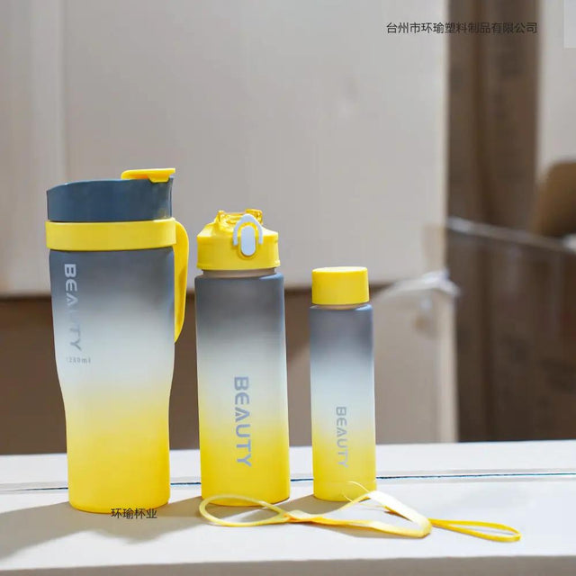 3-in-1 Gradient Frosted Bottle Set Water bottle set Water Bottles