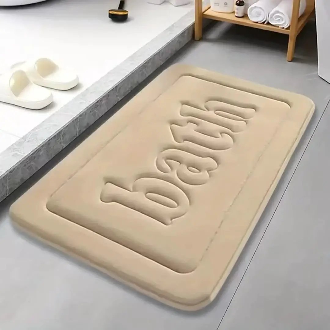 Embossed Thickened Polyester Non Slip Floor Mat Rugs